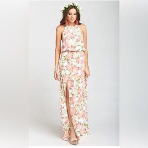 Show Me Your Mumu Heather Halter Dress Lily Lady. Size Medium